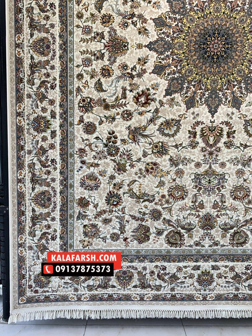 فرش کاشان طرح افشان قجری 1200 شانه - Image 8