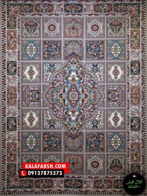 فرش کاشان طرح خشتی کژال 700 شانه