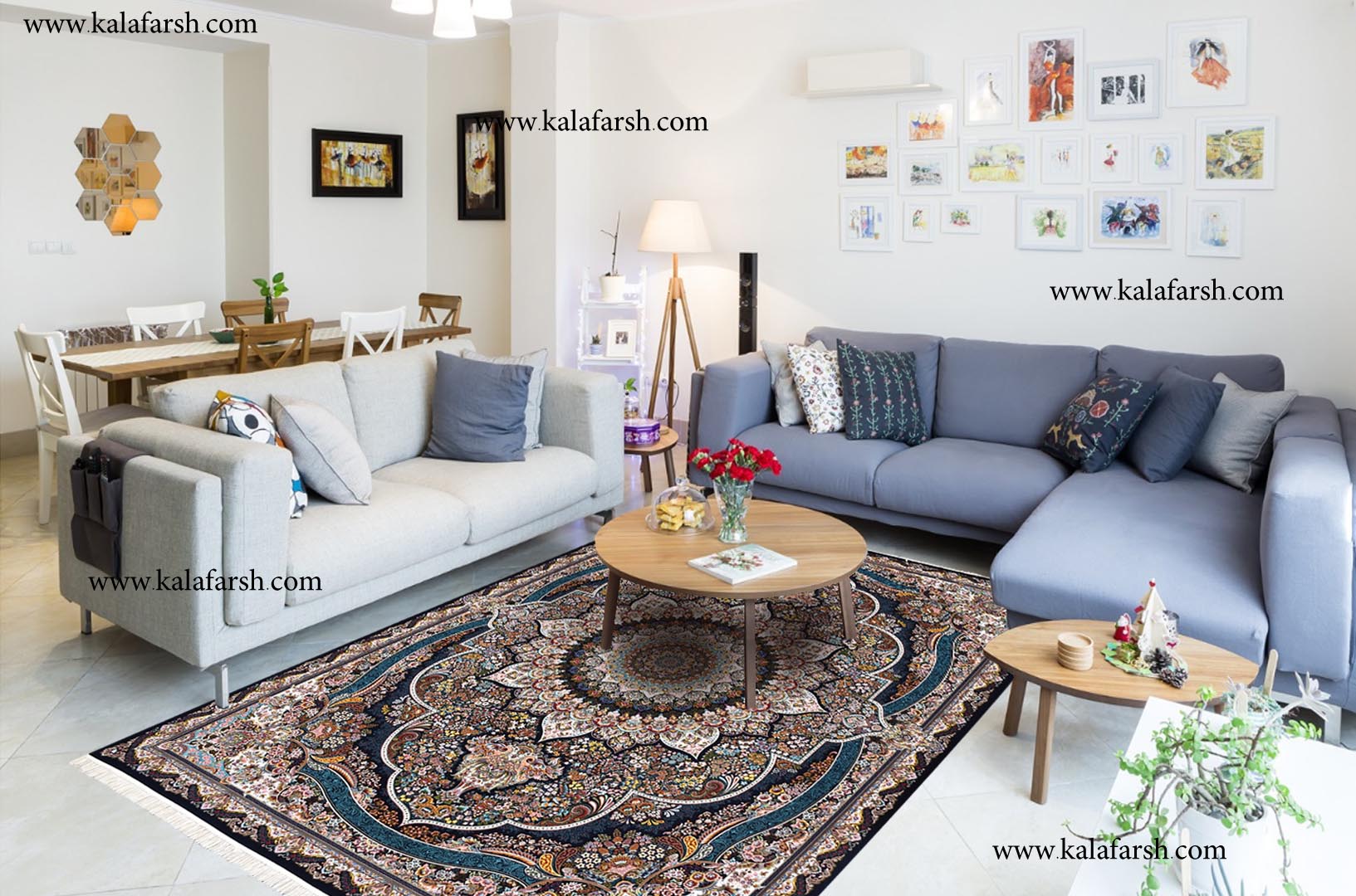 فرش کاشان پرهام 1000 شانه