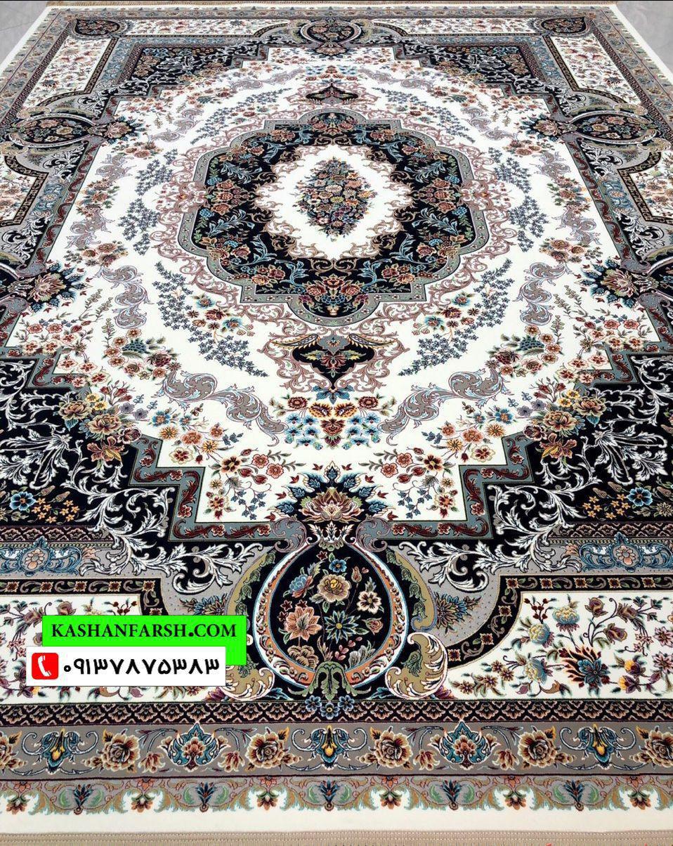 فرش کاشان طرح یاسمن 1200 شانه - Image 3