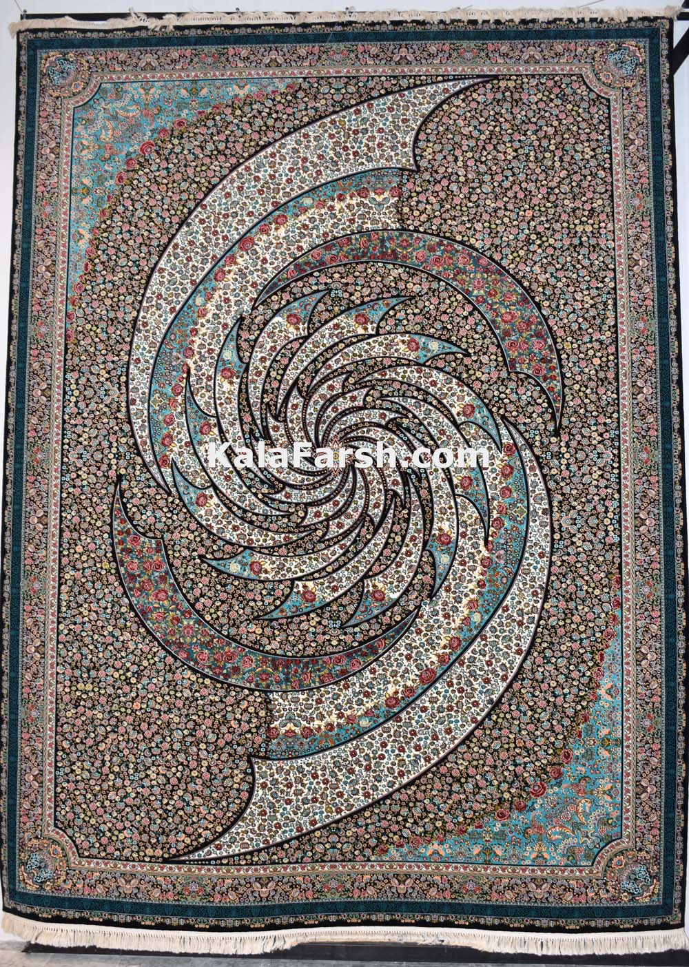 فرش کاشان طرح تماشا 700 شانه