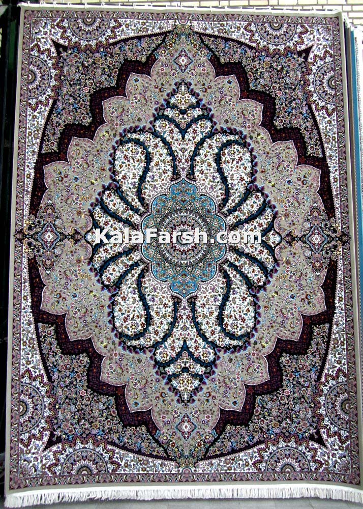فرش کاشان طرح ترمه 1000 شانه