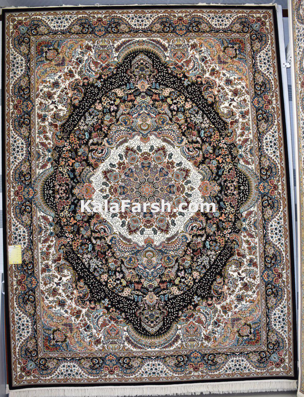 فرش کاشان طرح پروانه 1000 شانه