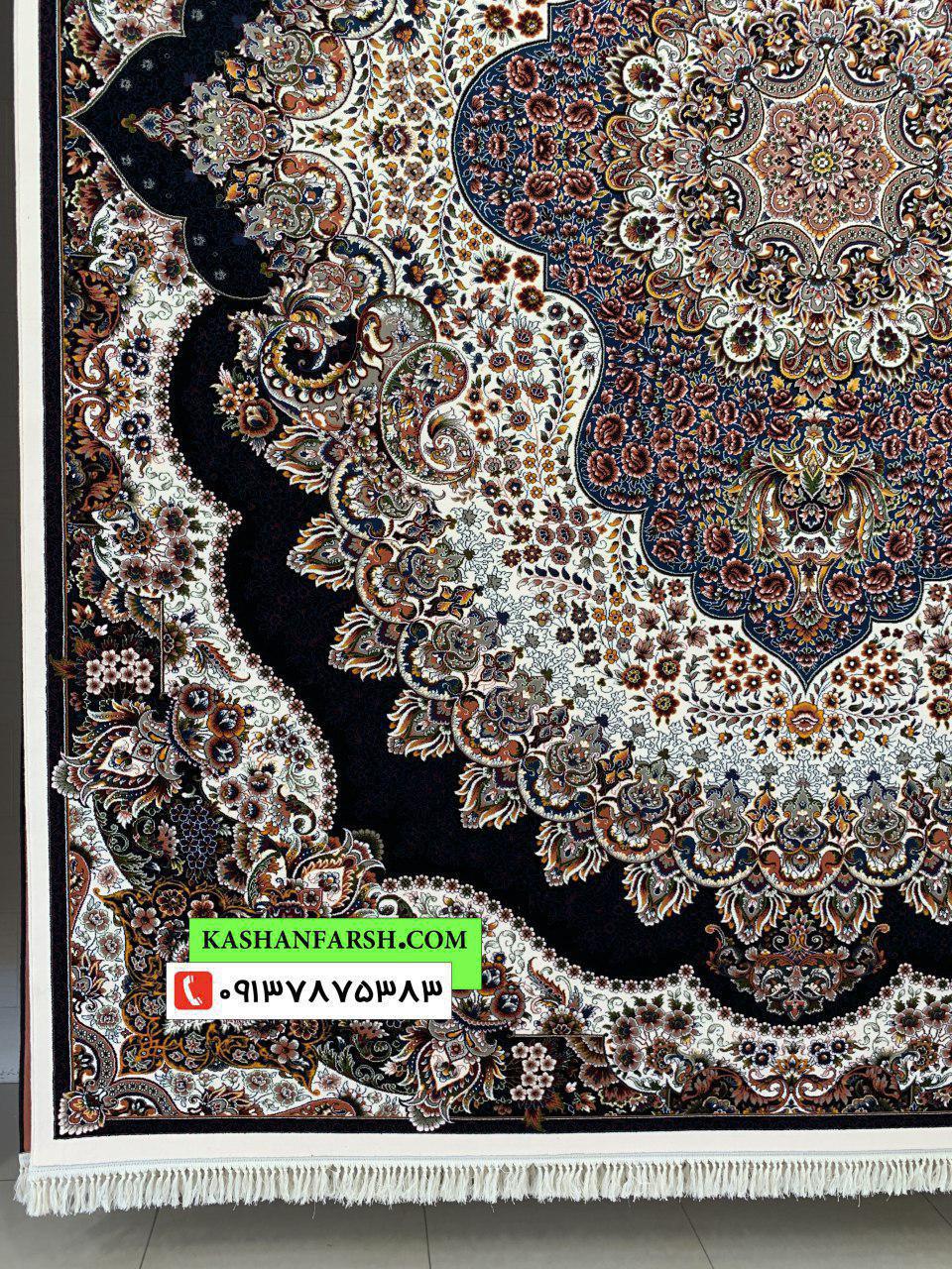 فرش کاشان طرح ارکیده 700 شانه - Image 5