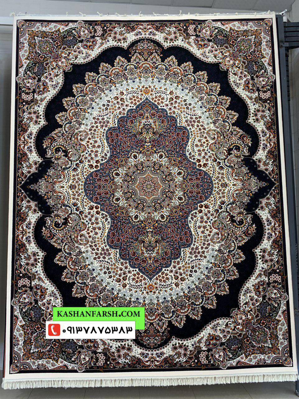 فرش کاشان طرح ارکیده 700 شانه - Image 6