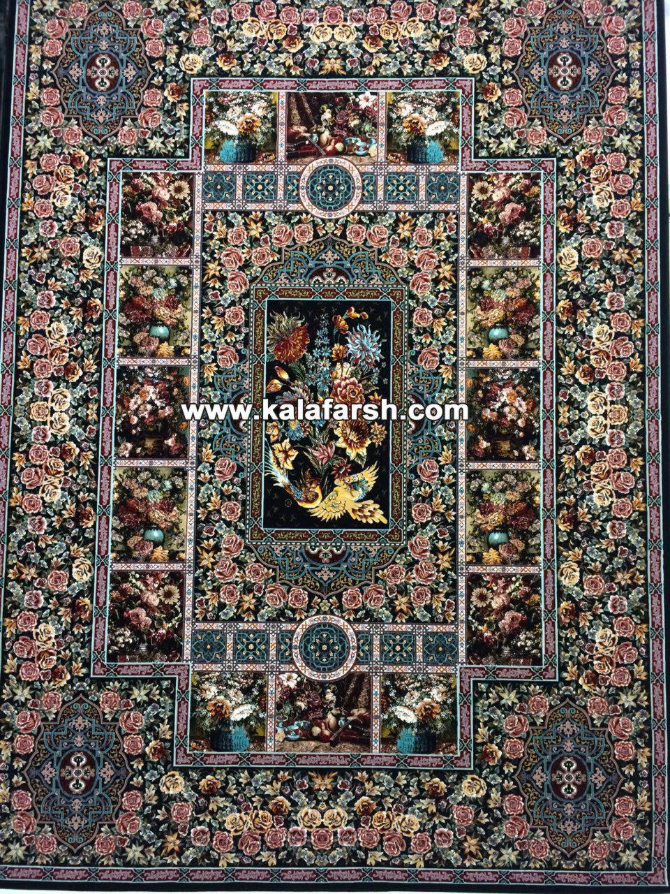 فرش کاشان طرح باغ ارم 700 شانه - Image 2