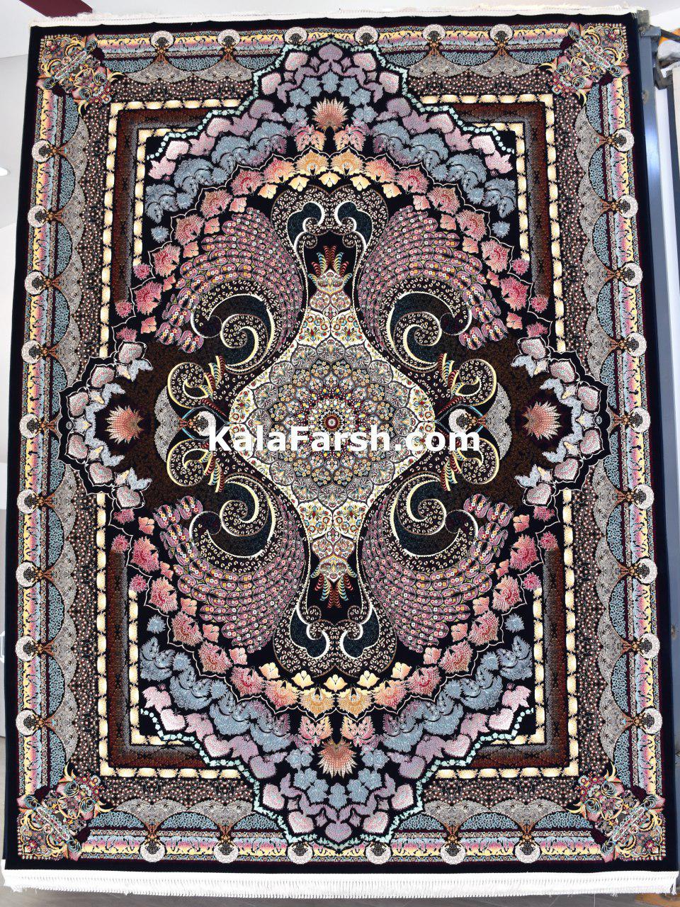 فرش کاشان طرح طاووس 1200 شانه