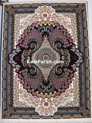 فرش کاشان طرح طاووس 1200 شانه