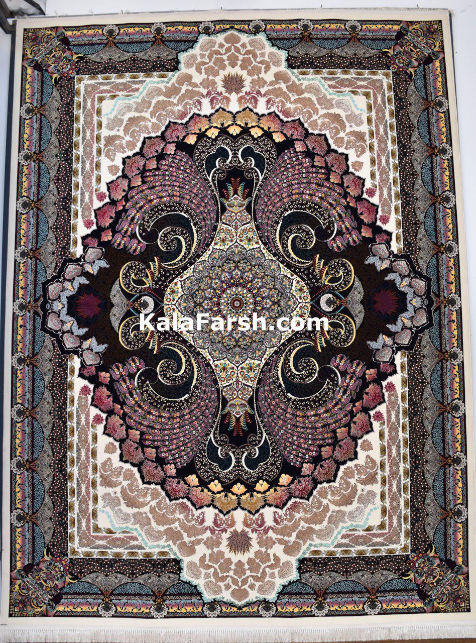 فرش کاشان طرح طاووس 1200 شانه - Image 2