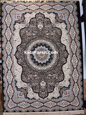 فرش کاشان طرح گلبرگ 1200 شانه