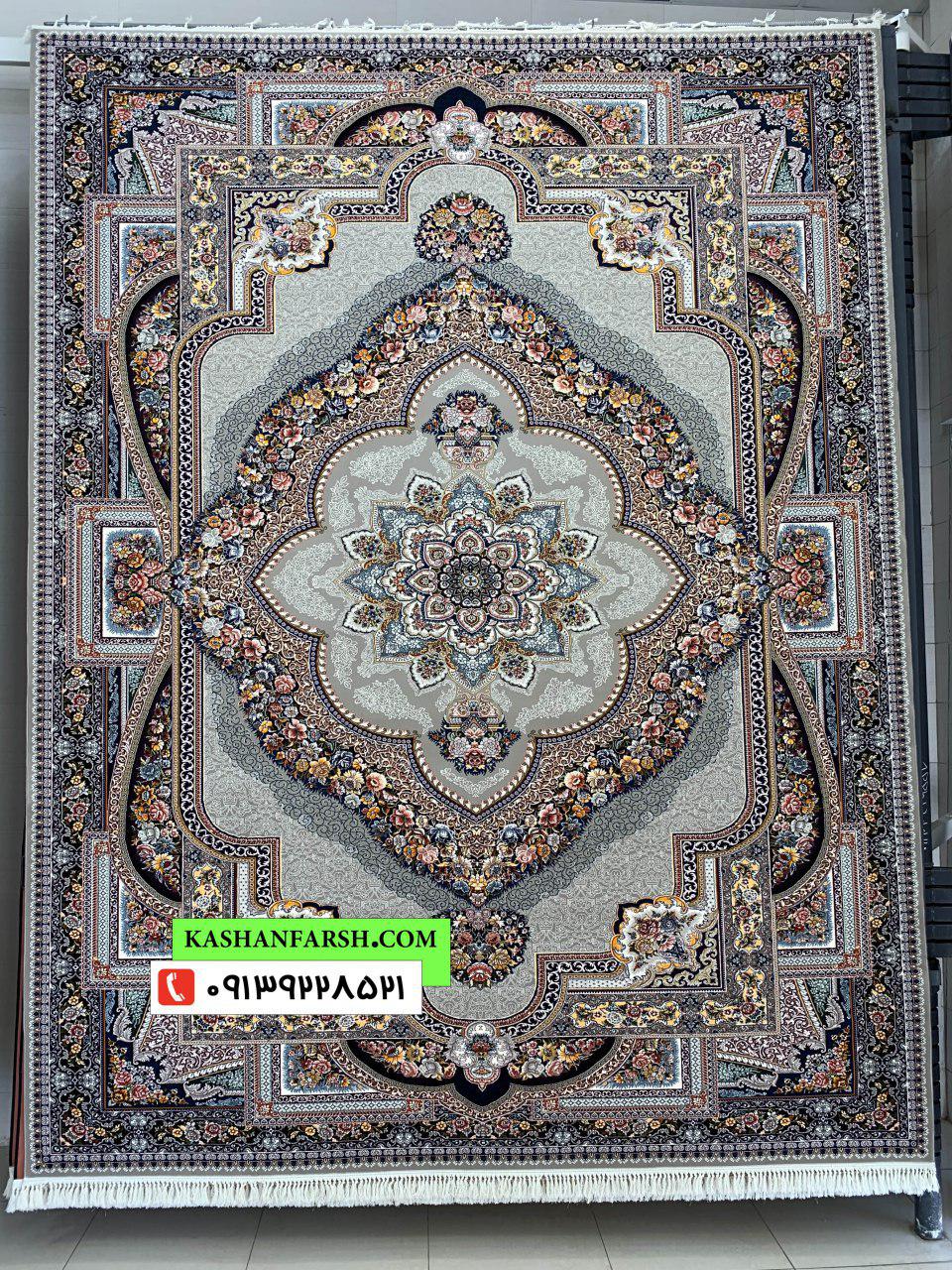 فرش کاشان طرح باغ معلق 700 شانه - Image 4