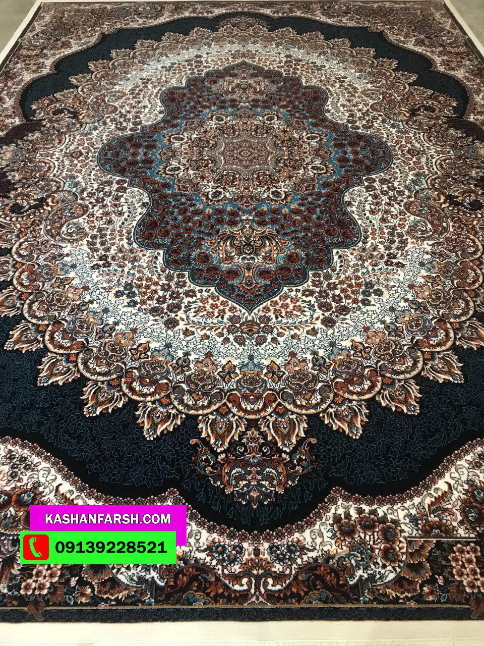 فرش کاشان طرح ارکیده طرح 700 شانه - Image 2