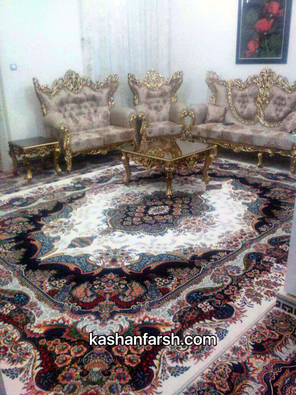 فرش کاشان طرح اشکان 700 شانه - Image 3