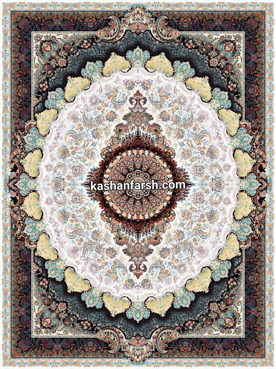 فرش کاشان طرح زیگورات 1200 شانه - Image 3