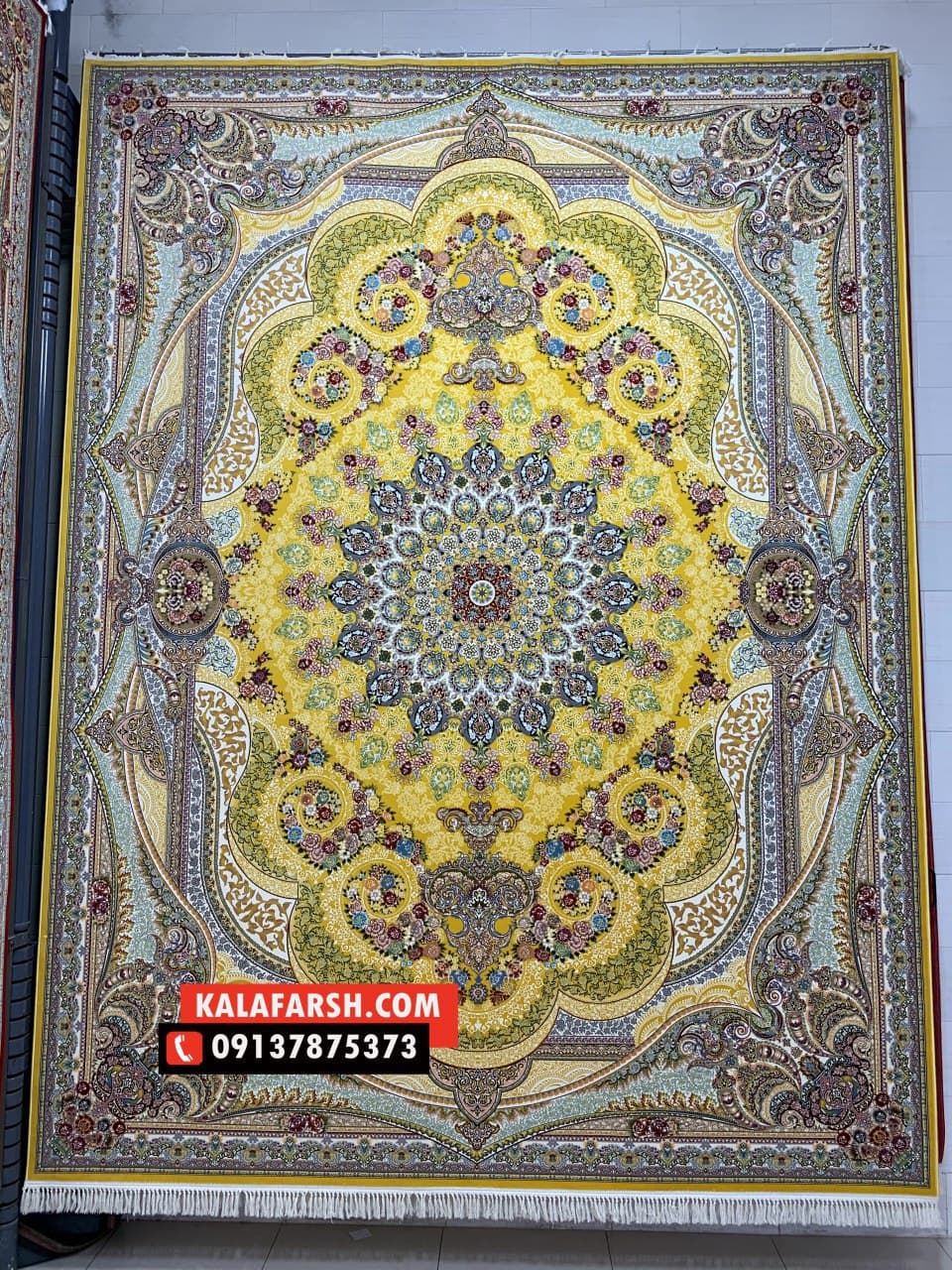 فرش کاشان طرح شاه چراغ 1200 شانه - Image 8