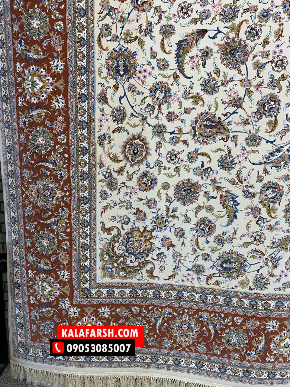 فرش افشان صفوی 1000 شانه برجسته - Image 6